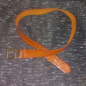 Vintage Retro Leather Belt L XL Up to 40+ inches